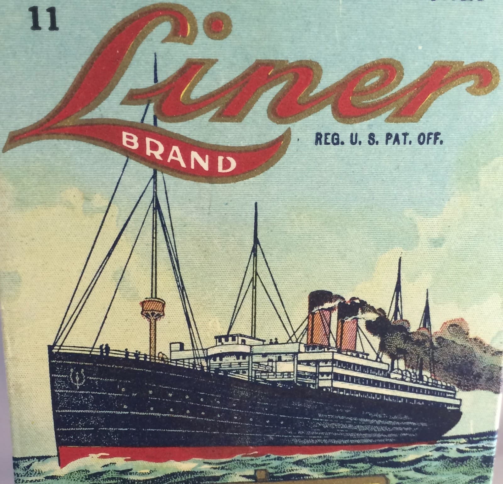 c 1920 Ocean LINER Ship Currants BLAUL Fruit Box Burlington IA Original Antique  2