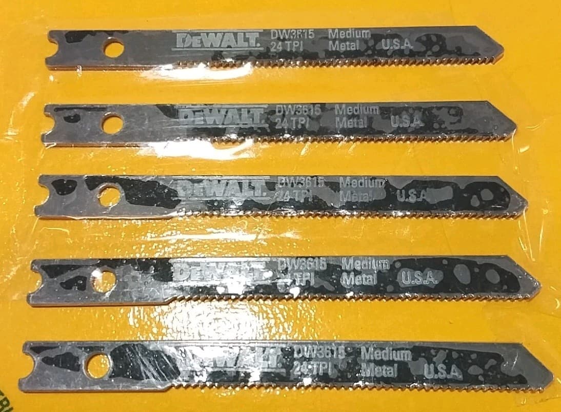 10PC DEWALT DW3615 JIGSAW BLADES 24TPI 2-3/4" MEDIUM METAL USA 🇺🇸 3