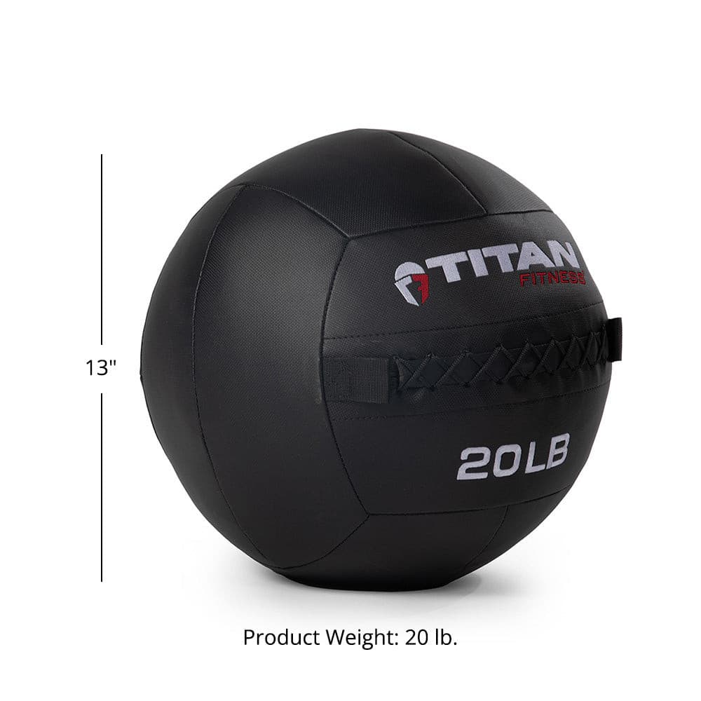 Titan Fitness 20 LB Composite Wall Ball, Soft Shell Poly-Composite Laminate 2