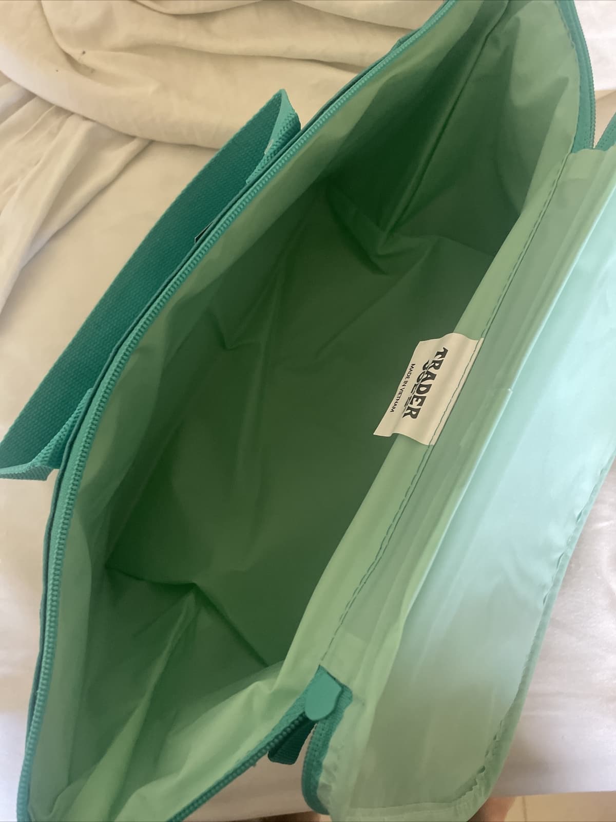 Trader Joe's Teal  Insulated mini Cooler Reusable Bag restricted sales 3