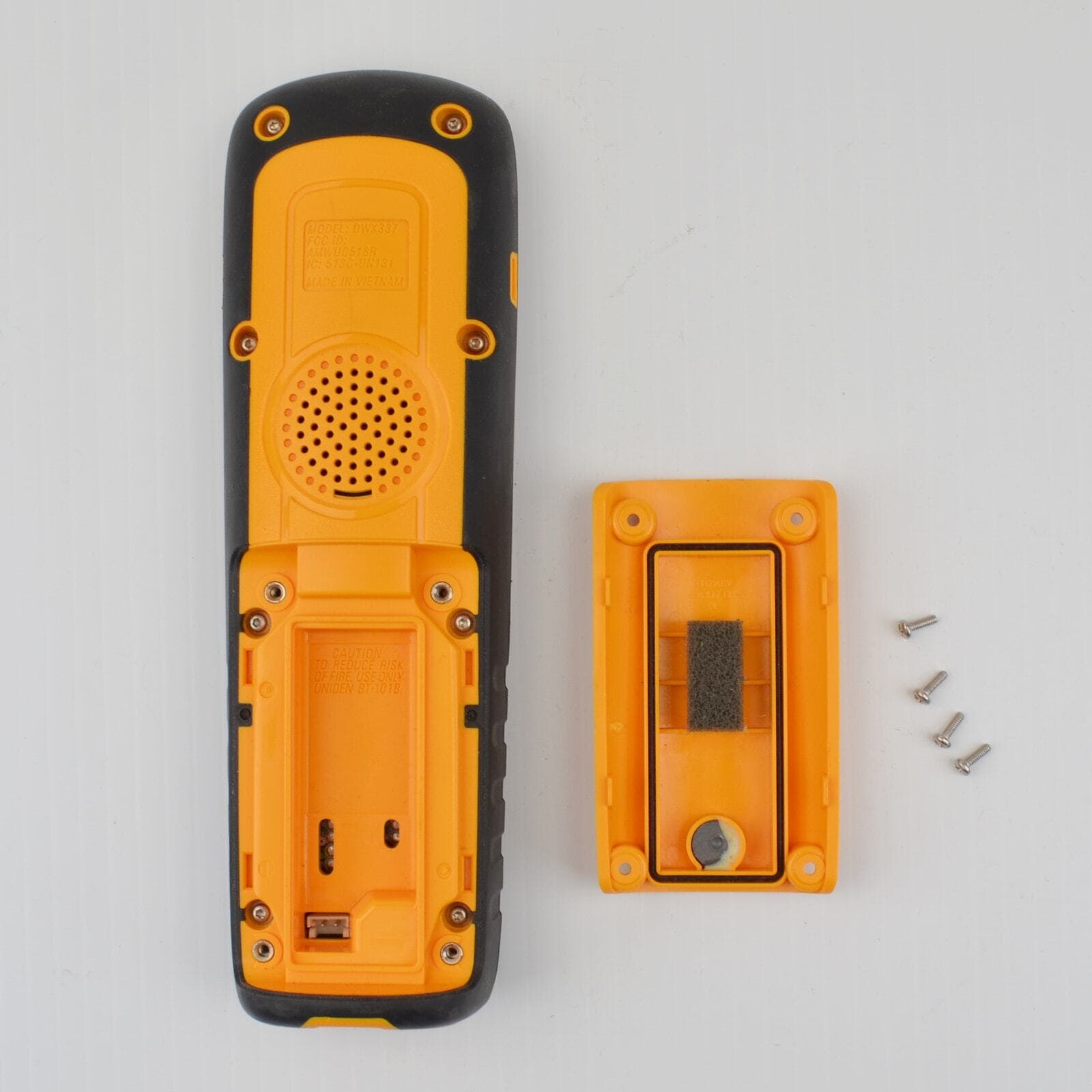 Uniden DWX337 Submersible Handset - Yellow - Untested Parts ONLY - NO Battery 5
