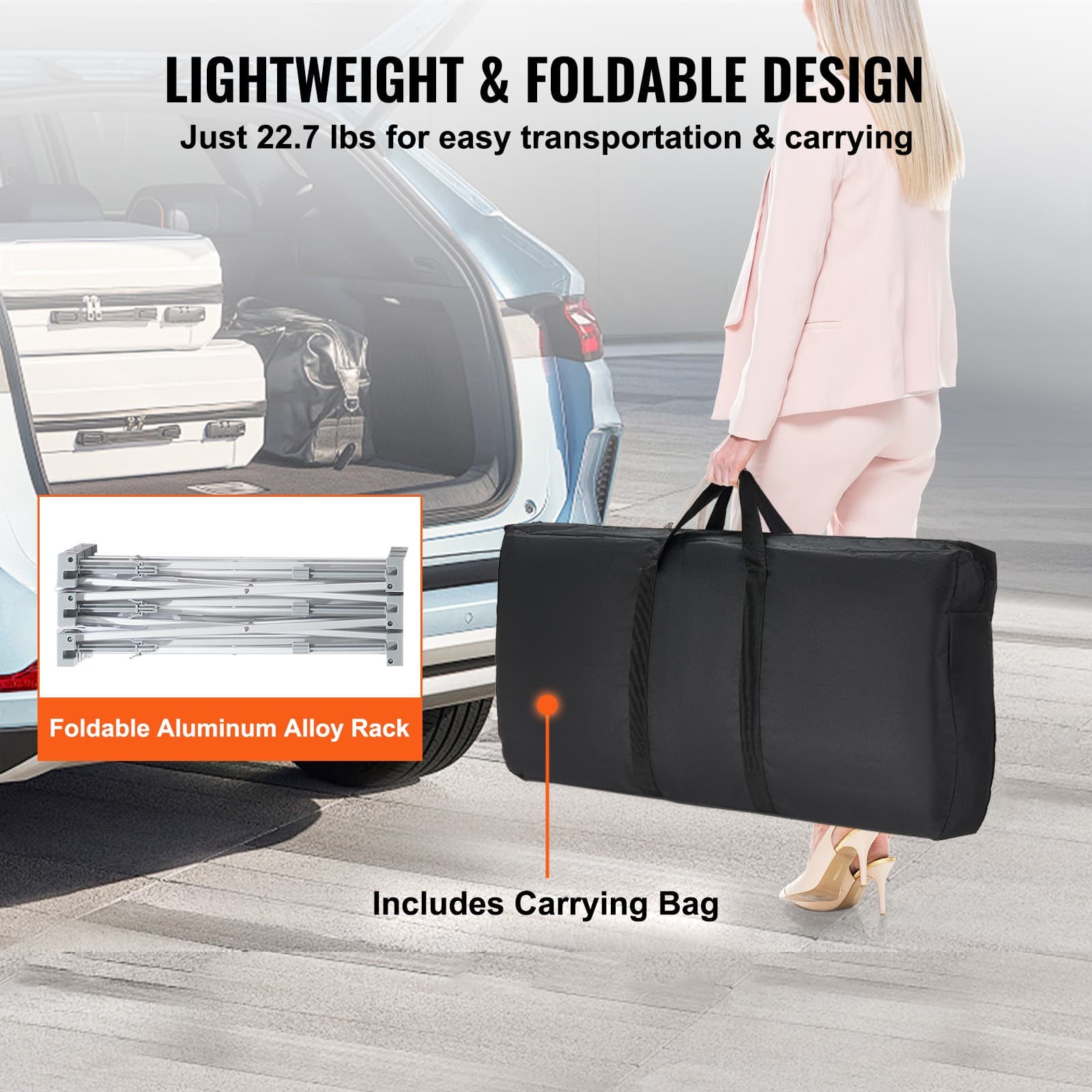 Uimoso Trade Show Display Podium Table Counter Stand 51.18x18.31x37.4" Foldable 6