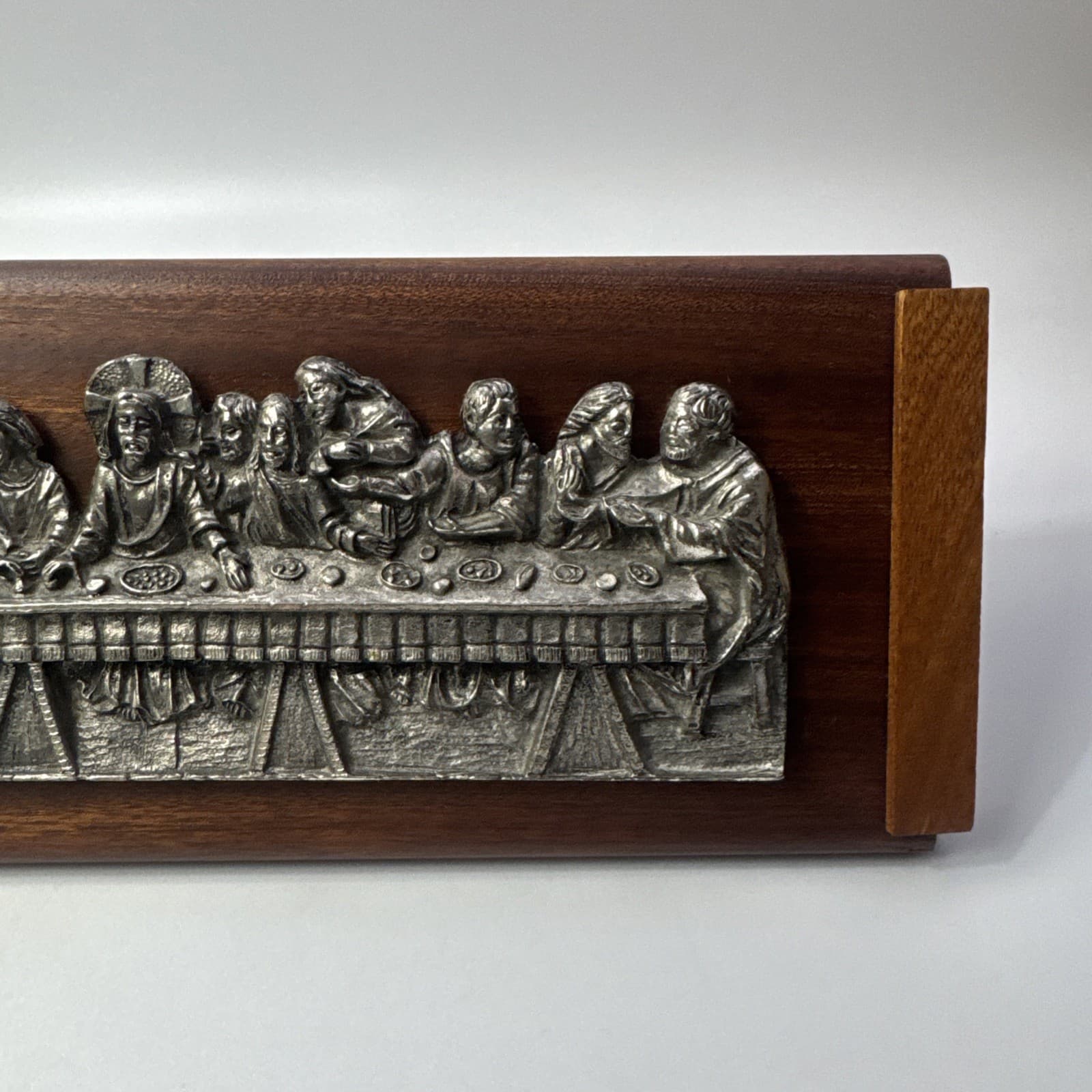 The Last Supper Metal & Hardwood Jesus Religious Art Decor Plaque Banando 4