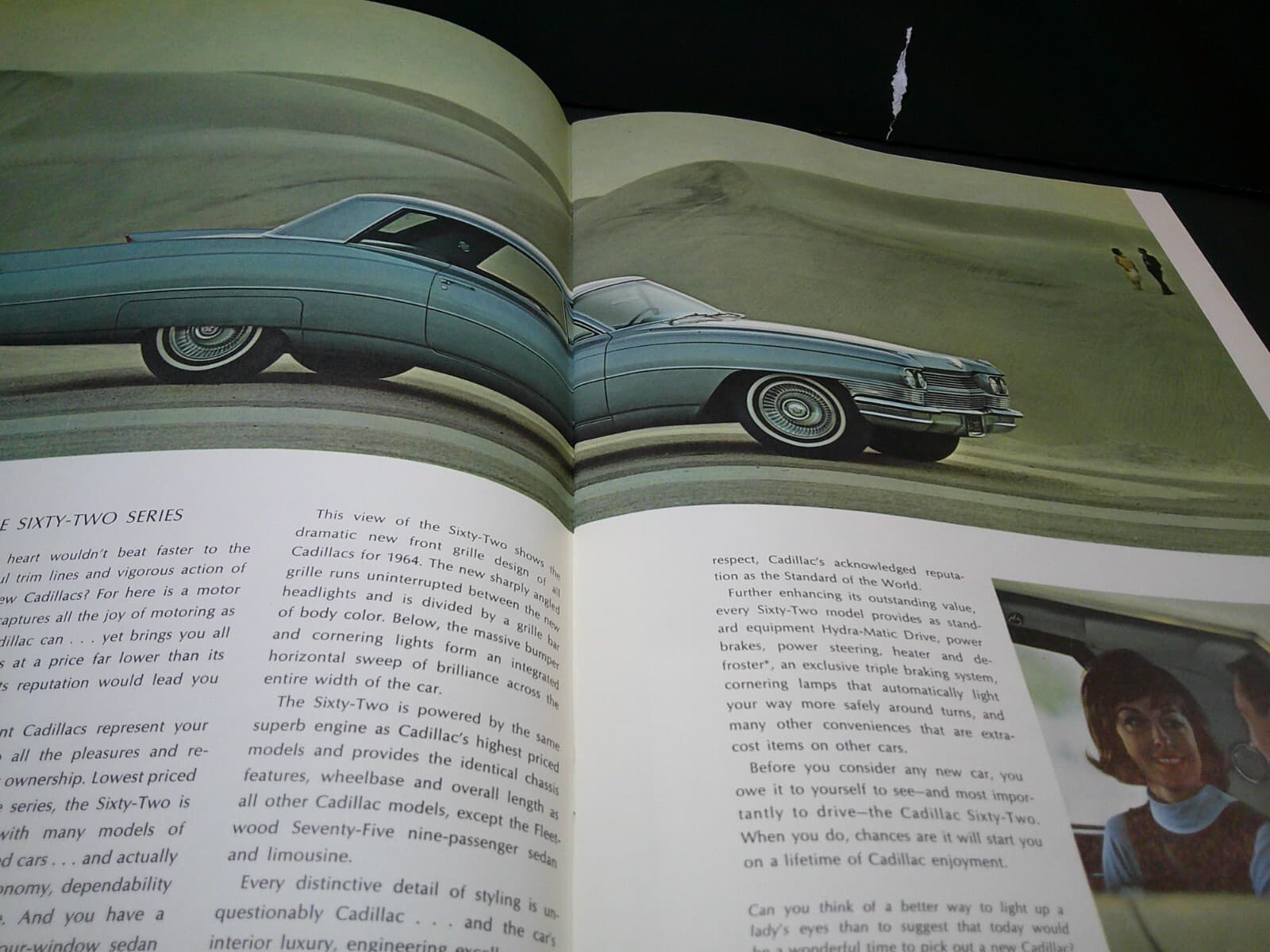 1964 CADILLAC SALES BROCHURE  9 1/2 BY 12 1/2 LARGE ORIGINAL WITH ENVELOPE NICE 6