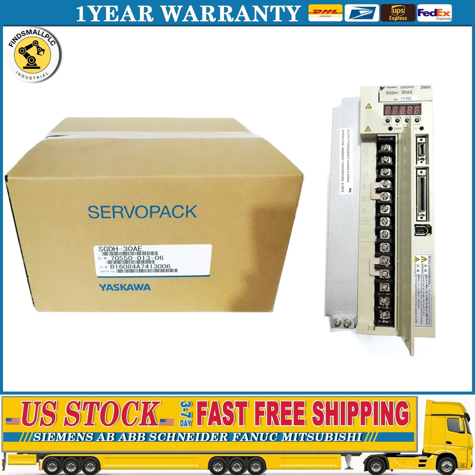 US FREE TAX   YASKAWA SGDH-30AE SGDH30AE Servo Drive
