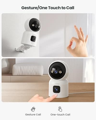  Dual-Lens Indoor Security Camera, CD Plug-in 360° View Pan/Tilt Smart Home 528 5