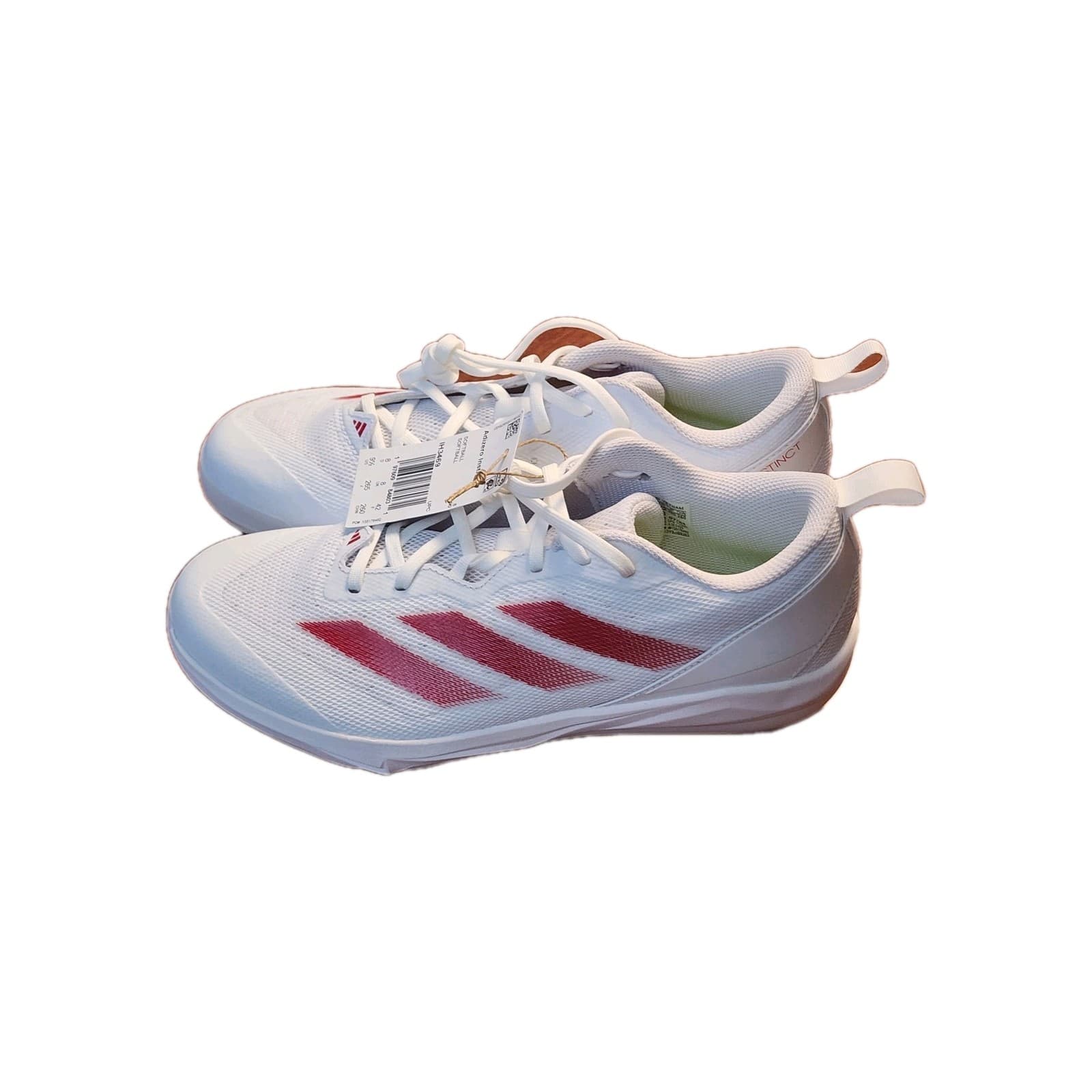 adidas® adiZERO® INSTINCT Women's Size 9.5 Softball Cleats IH3469 New White Red