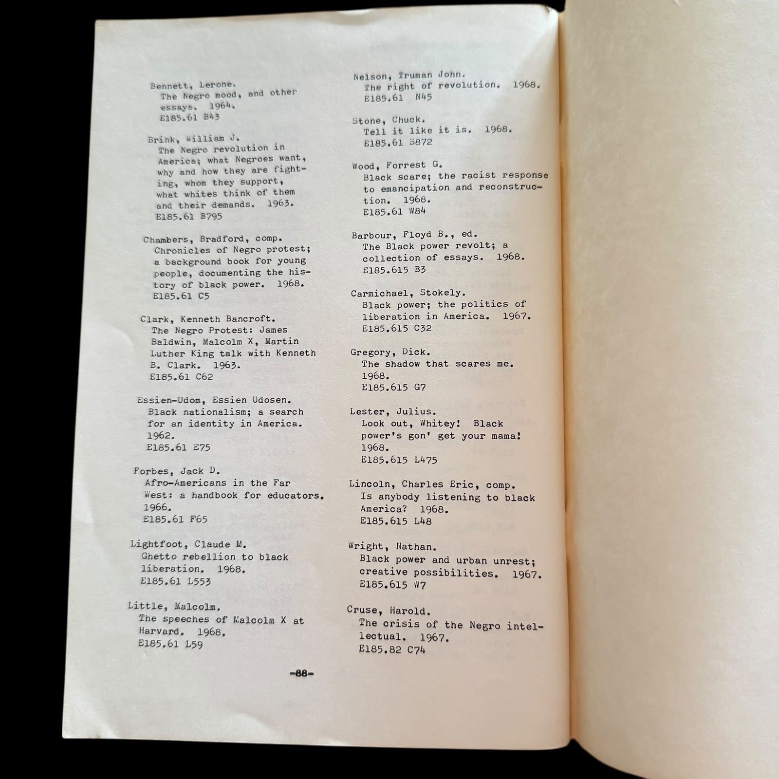 1960's "Black Bibliography" Reference Guide History Education Books Vintage 2