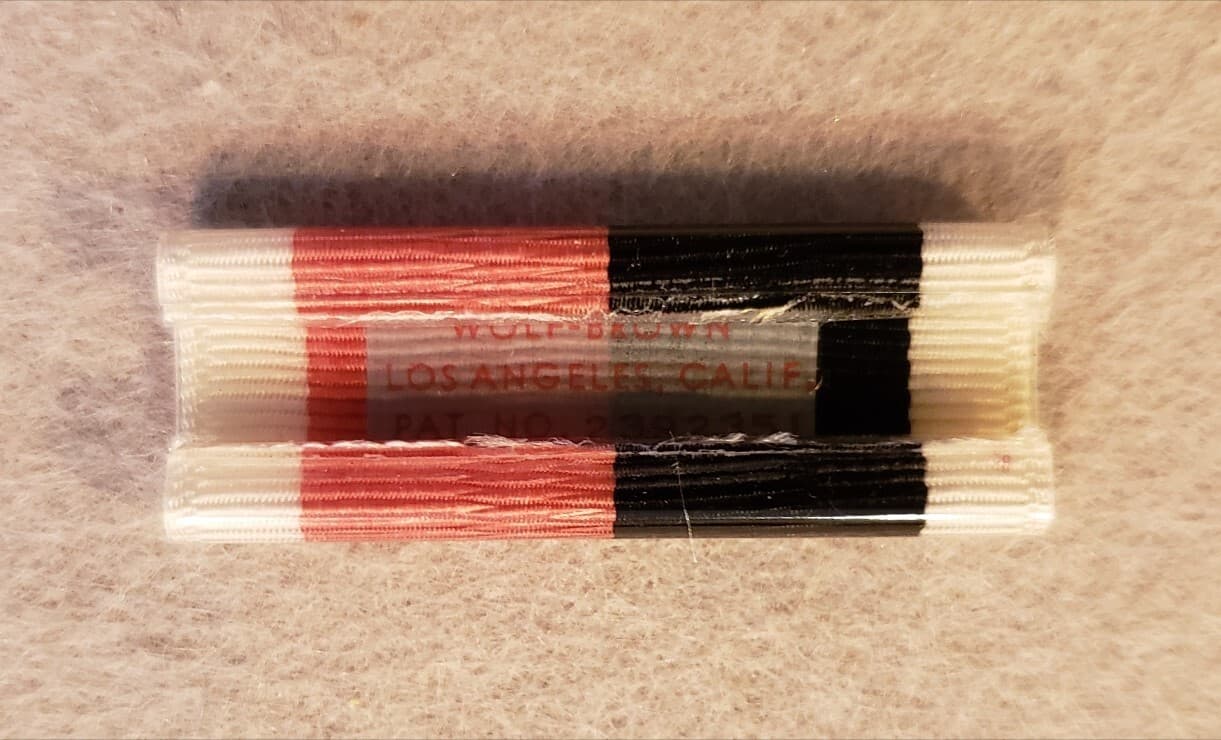 WW2 Occupation Ribbon - 1/2" Wide - Plastic coated 2