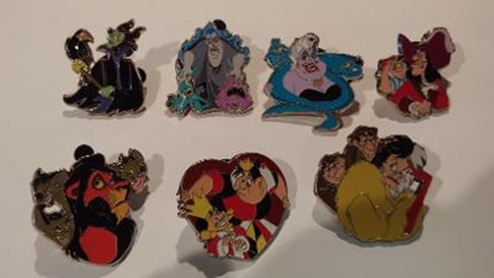 Disney Trading Pins-2010 Villain Booster-7 Pc. Set