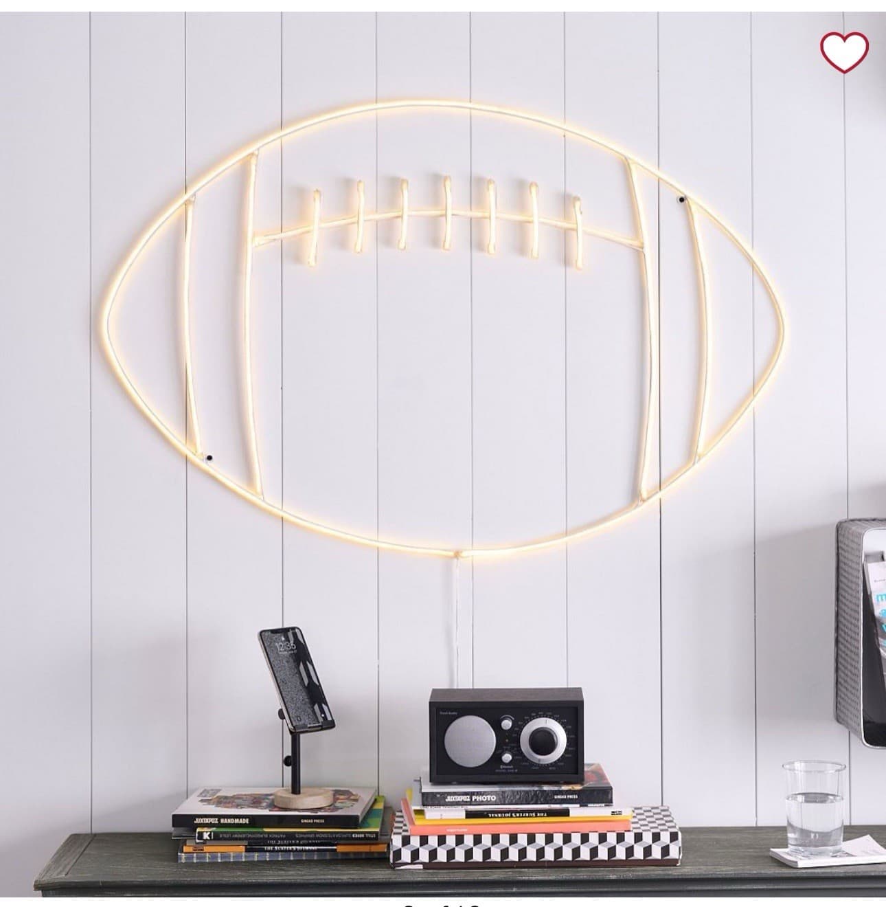 Pottery Barn Football Neon LED Light 2