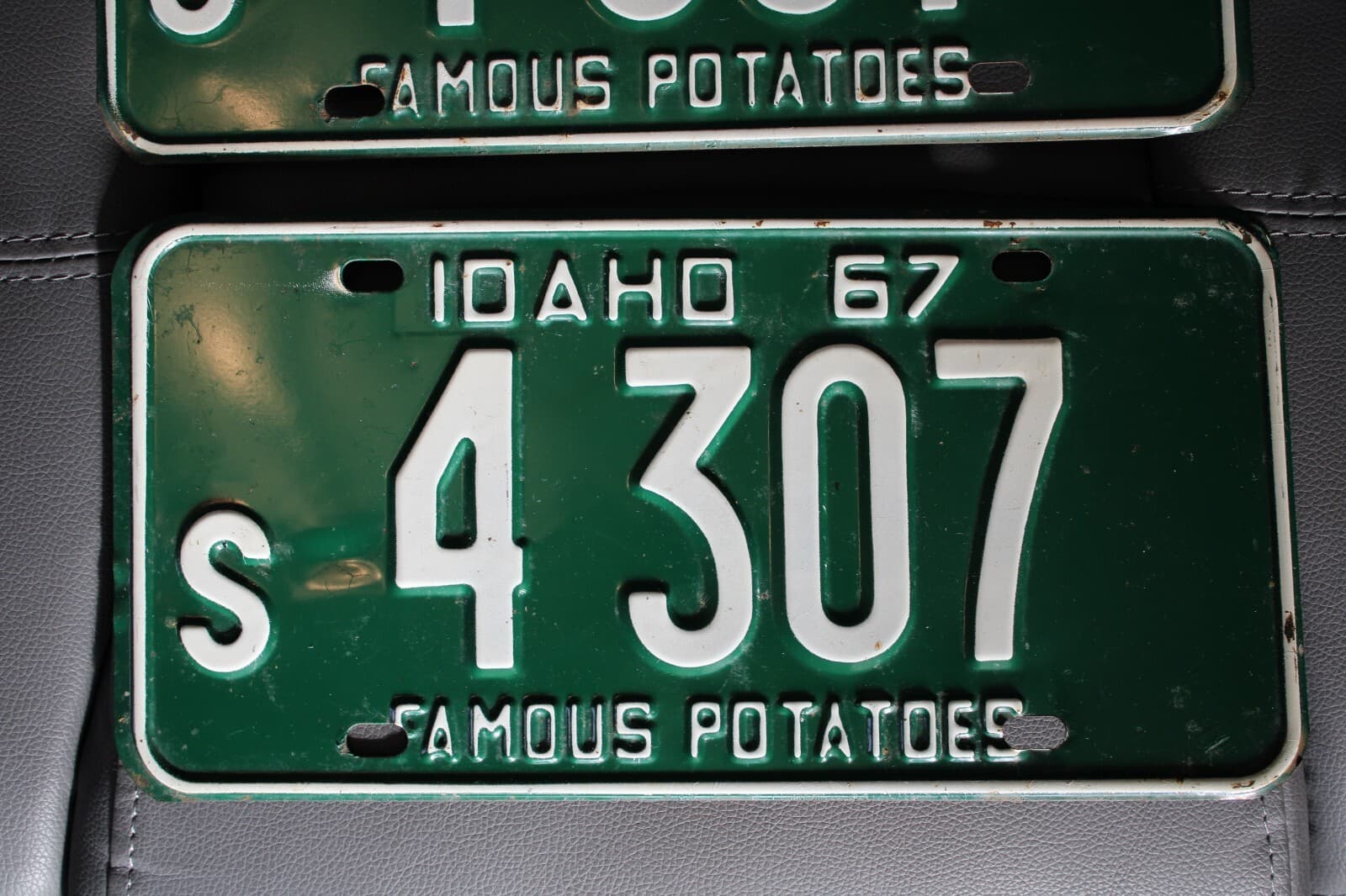 1967 Idaho License plate - pair! 100% Original, DMV clear 2