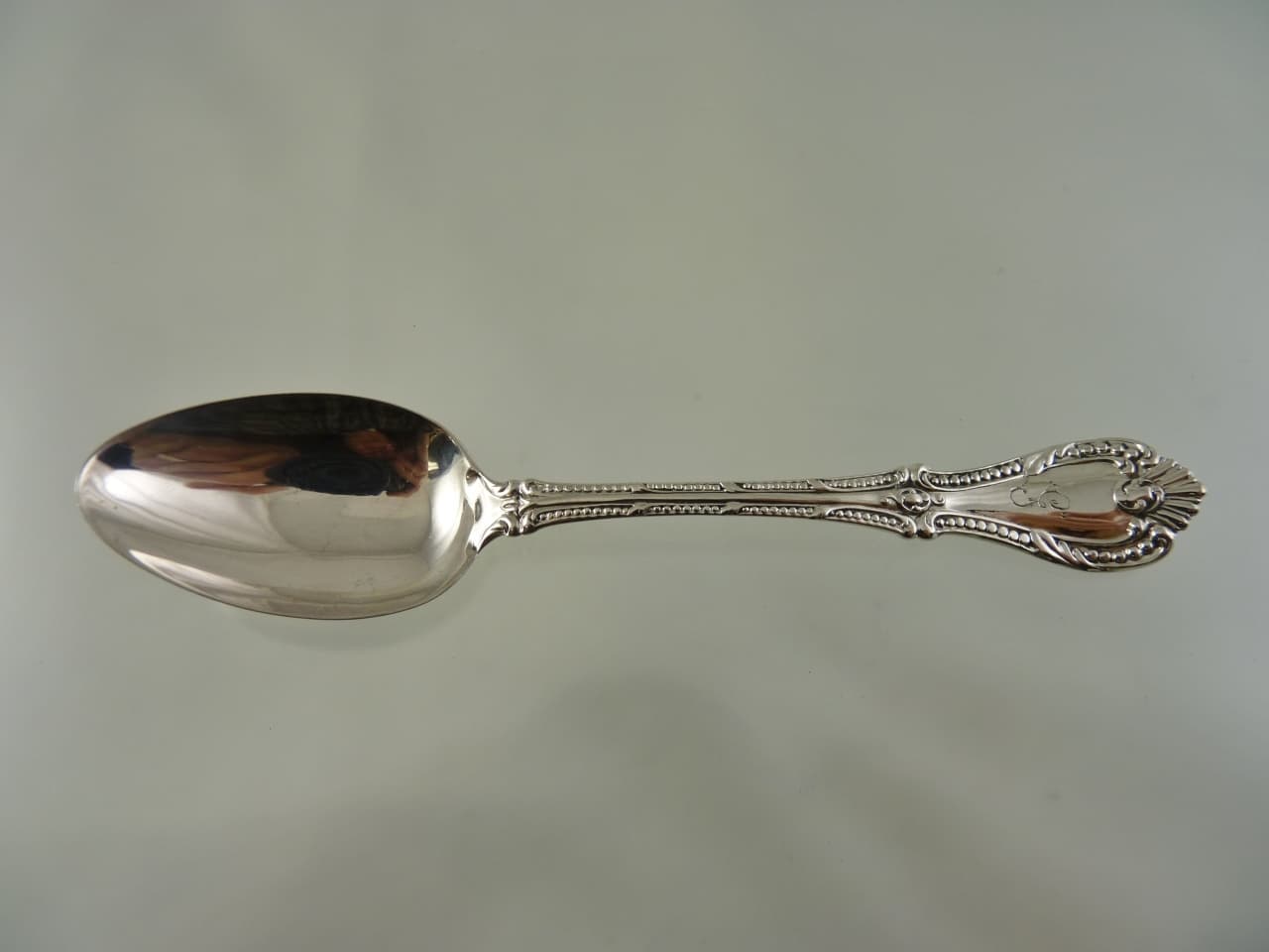 unknown BEADED BORDER 5 O'CLOCK SPOON BY BIRKS RODEN "S"