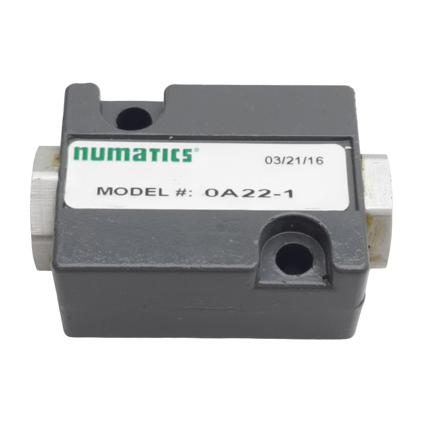 Numatics 0A22-1 Shuttle Valve, 2-Way, 1/8in NPT, 1.5-80psig, 14.3scfm 3