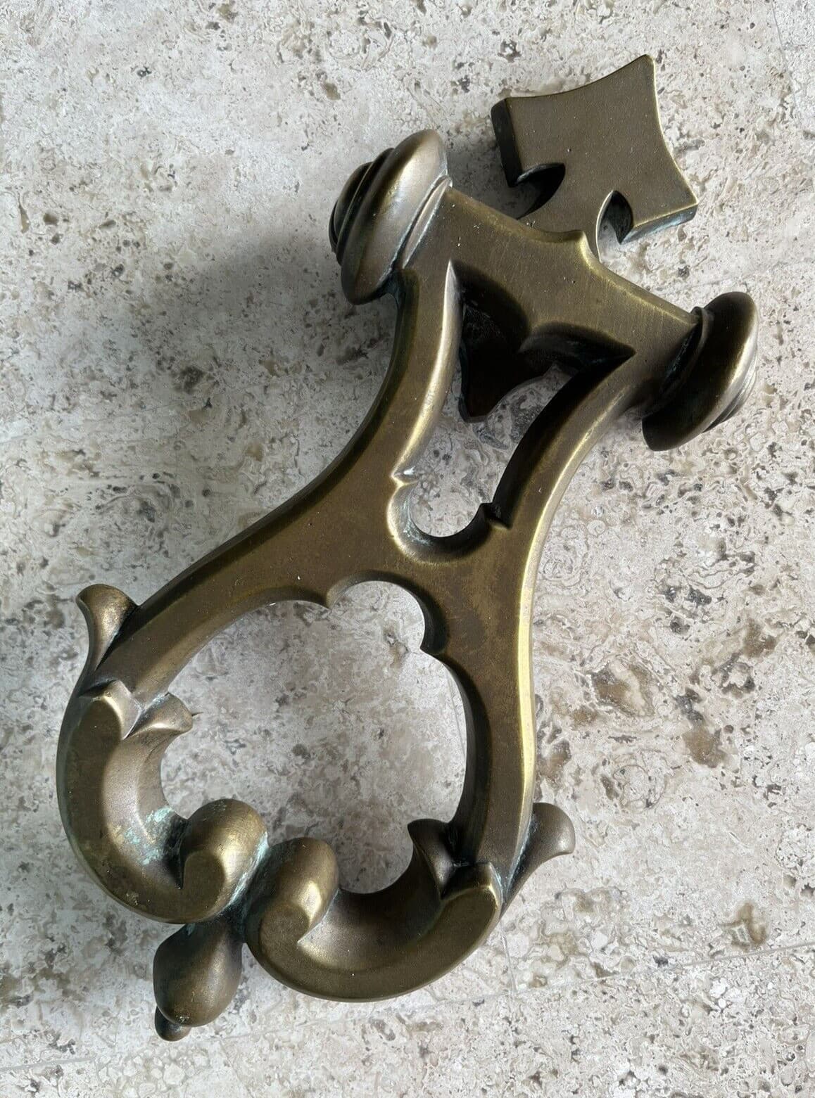 LARGE 10" ANTIQUE c.1903 ART NOUVEAU ARCHITECTURAL SALVAGE DOORKNOCKER 5