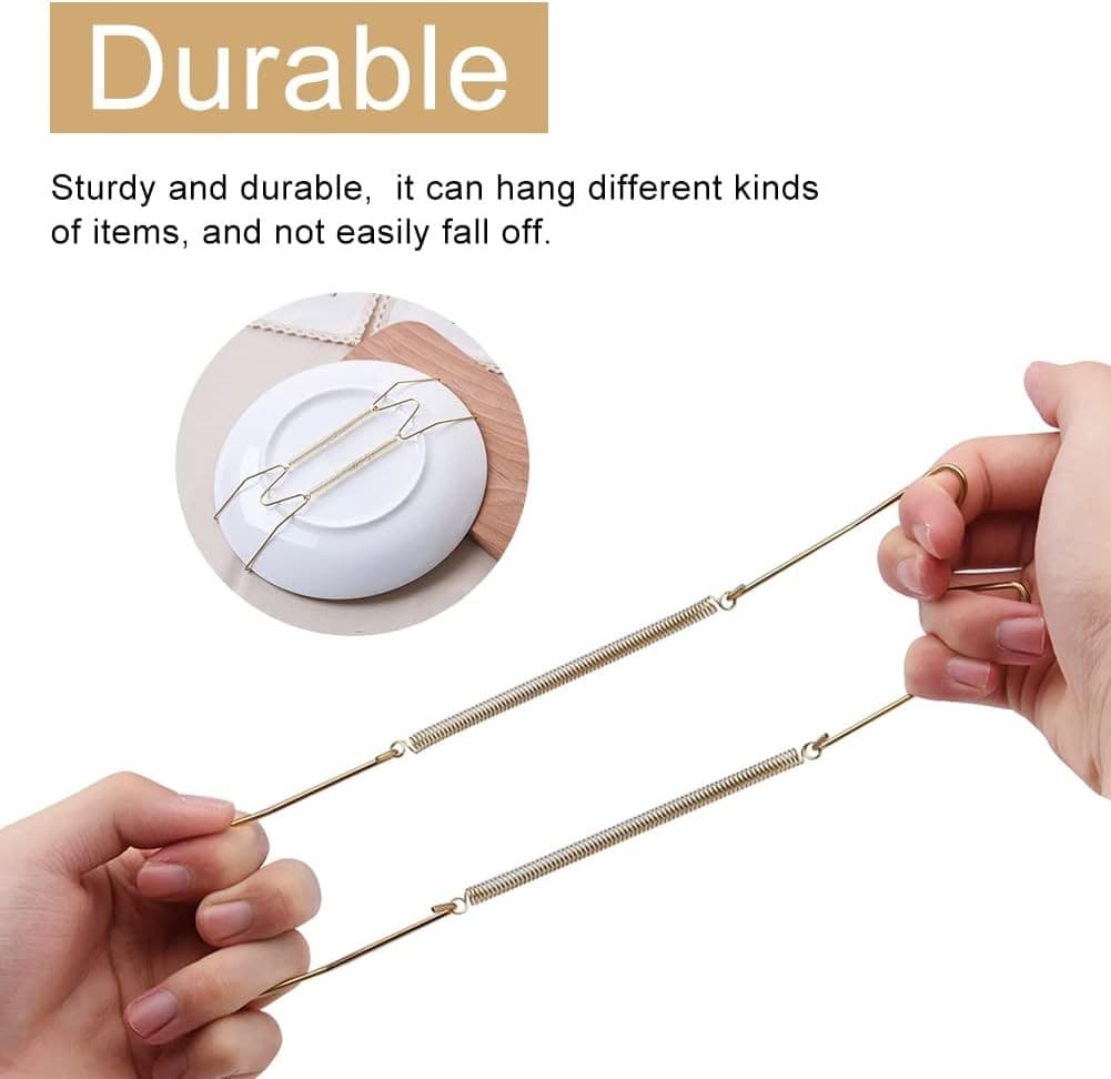 8 10 12 14 16Inch Plate Hangers for Walls Dish Stainless Steel Decorative 3