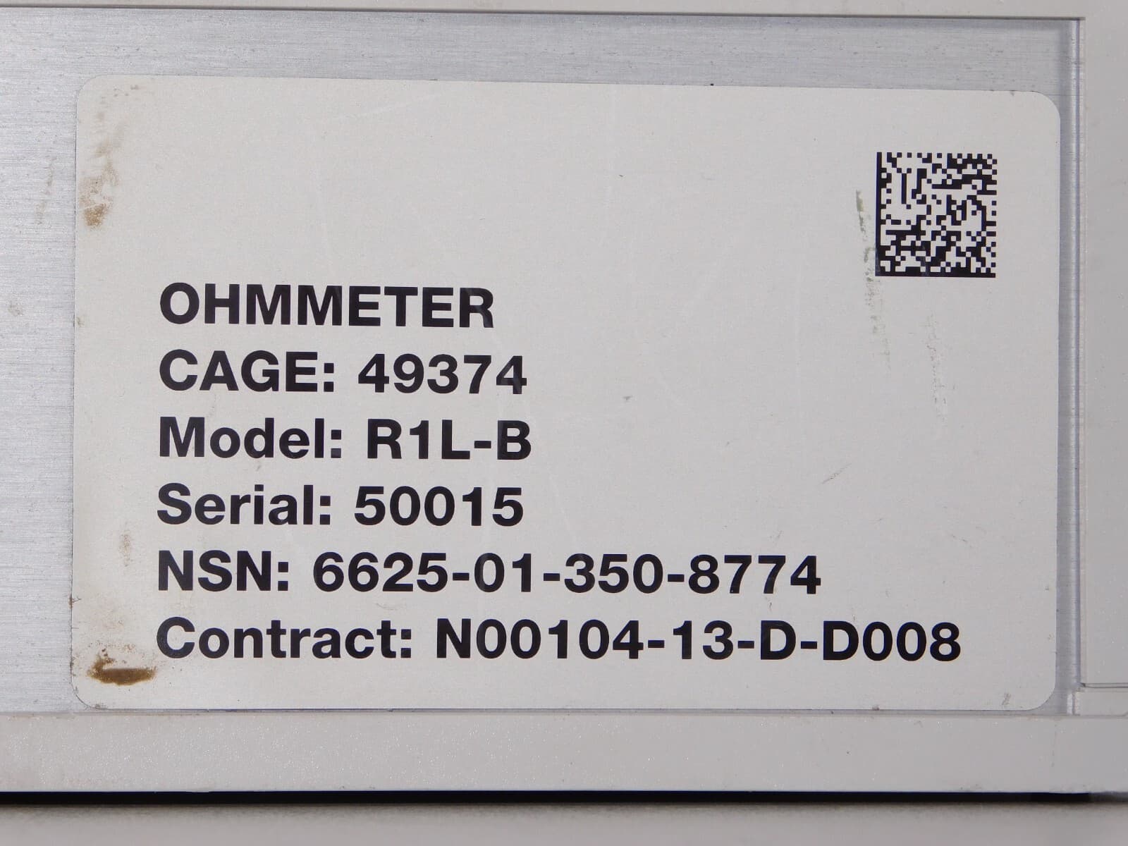 Tegam 49374 R1L-B Micro Ohm Bond Meter Interface Ohmmeter Test Measurement Unit 4