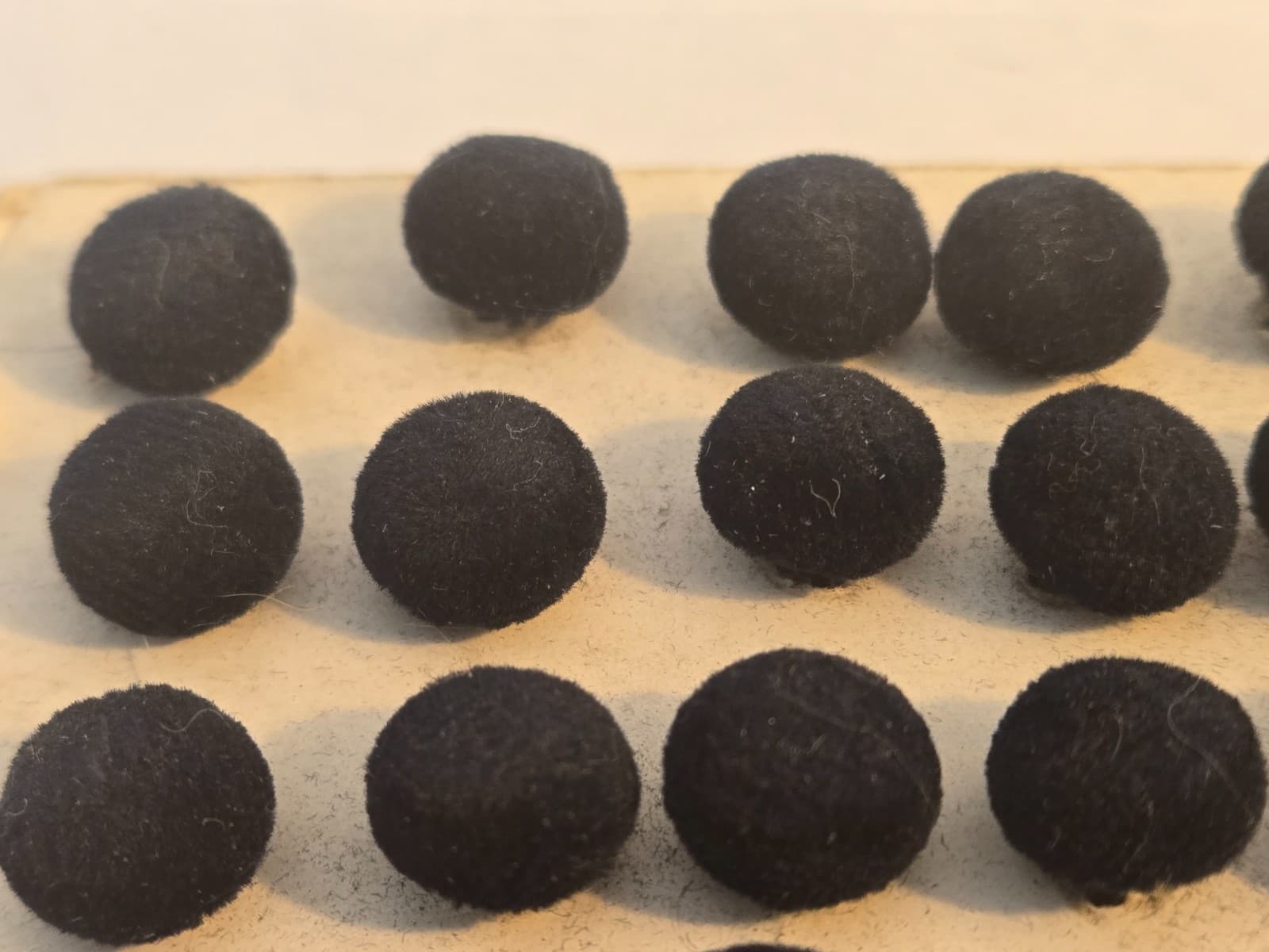 antique,19th C,NEW OLD STOCK,48 VELVET 'DARK BLUE' CLOTH / METAL SHANK,BUTTONS 6