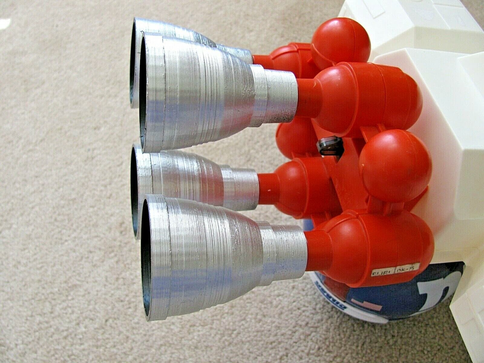 CUSTOM MADE & PAINTED (4) REAR ENGINE ROCKET BELLS SPACE 1999 Mattel Eagle 1  2