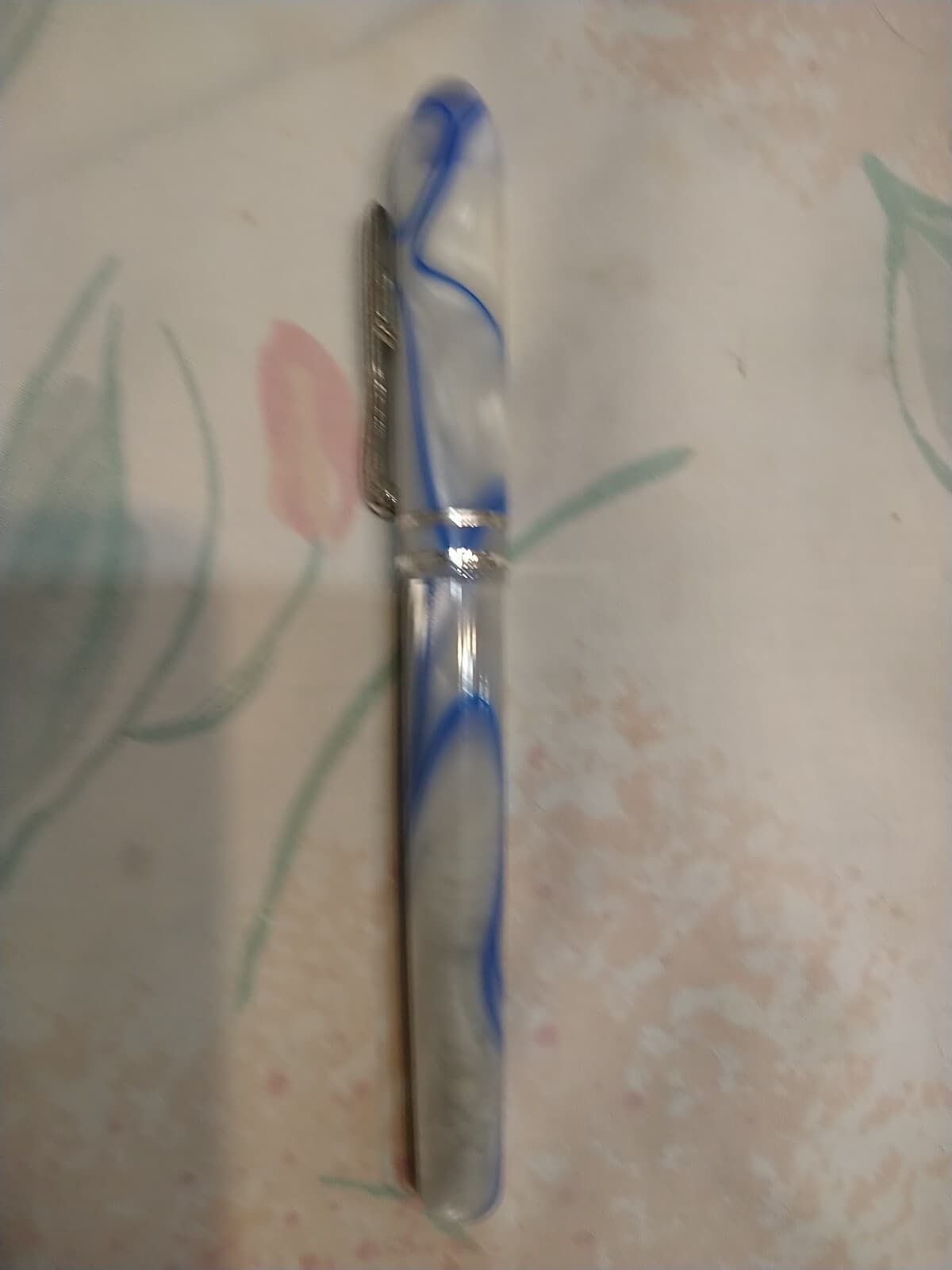 Conklin Symetrik Modern Blue & White Marble Roller Ball Pen  4