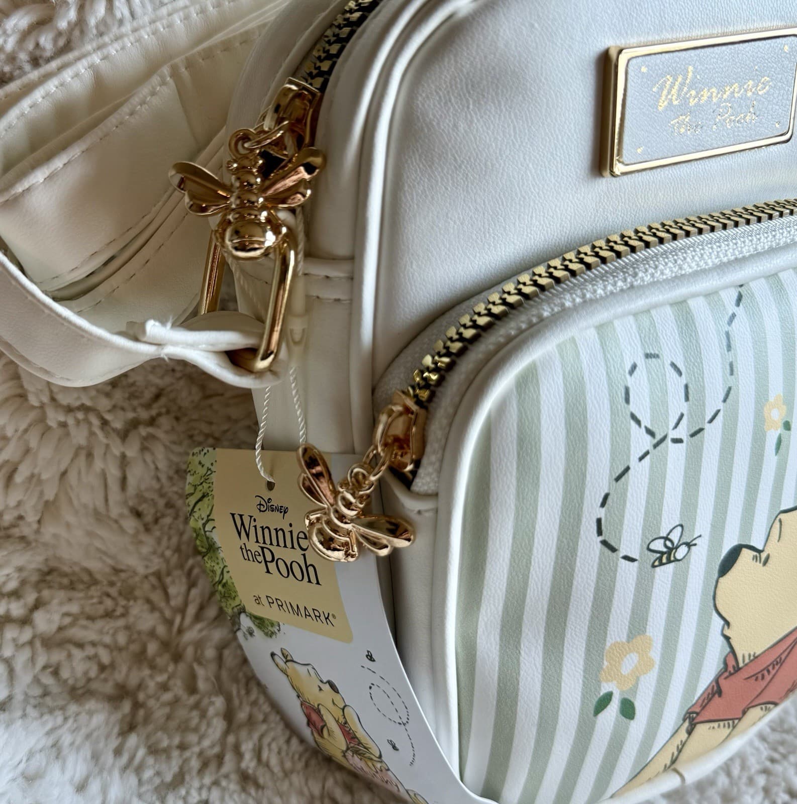 New Disney Winnie The Pooh Faux Leather Crossbody Bag Cell Phone Holder Primark 5