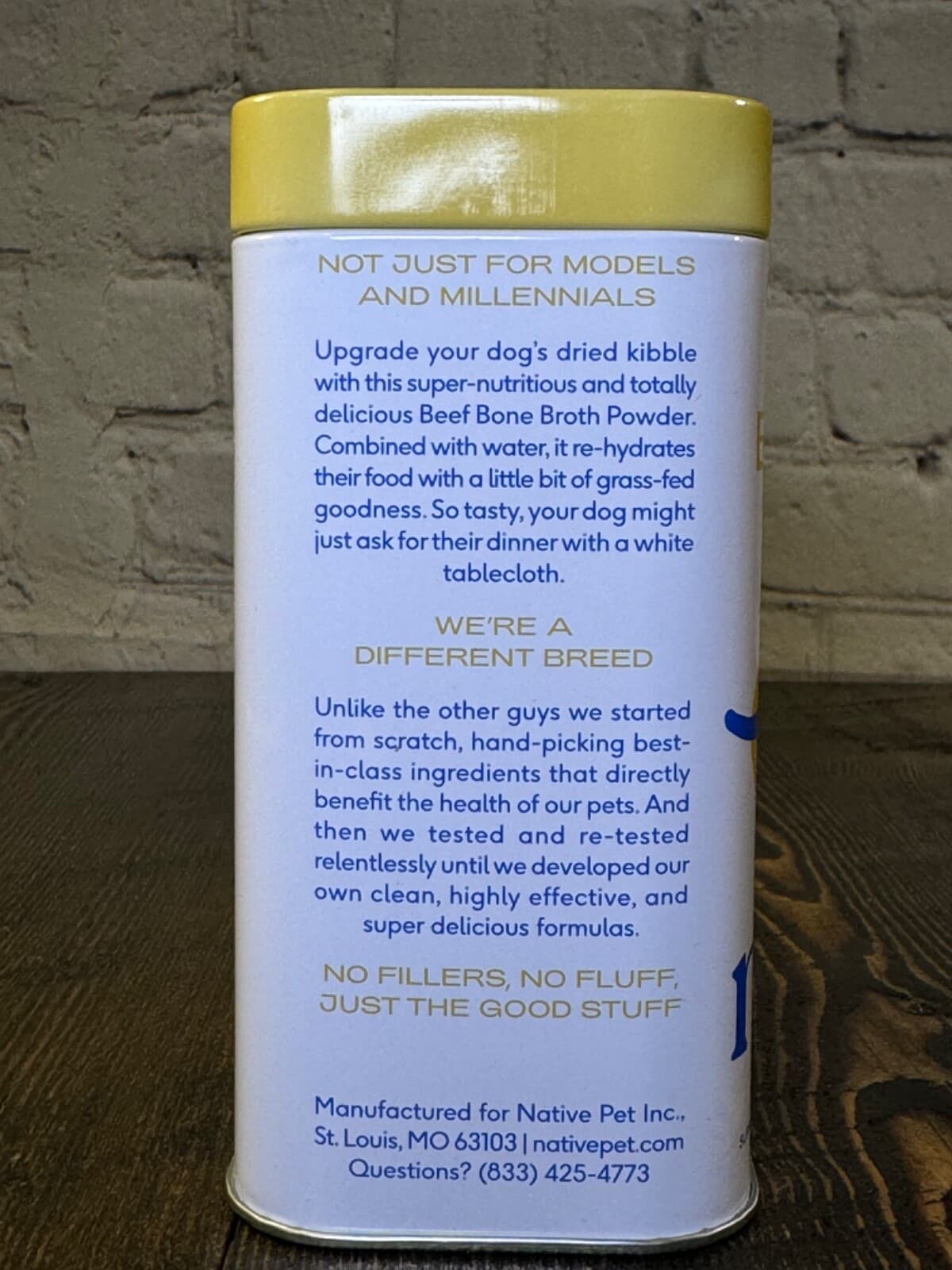 Can Of Native pet bone broth grass fed beef Food topper healthy savory dogs 4