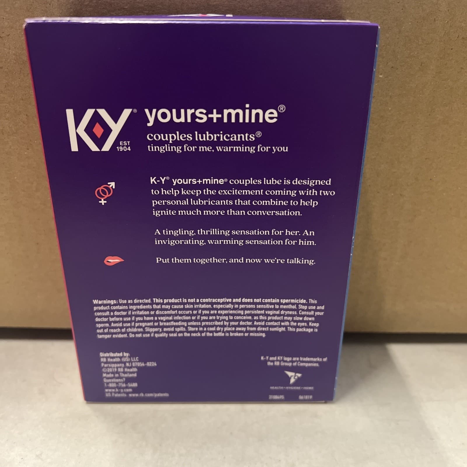 K-Y Yours + Mine Couples Lubricant Two Personal Lubricants Water Based BRAND NEW 3
