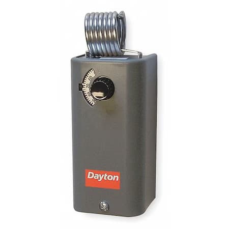 Dayton 1Uhh3 Line Volt Mechanical Tstat, Open/Close On Rise, Heat Or Cool,
