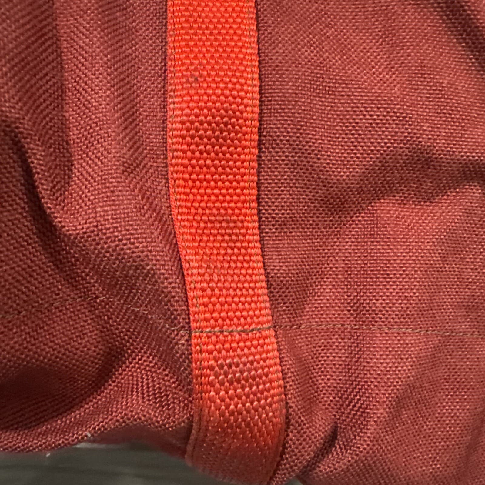 Morgans Horse Supplies Bag Small 19”x15” Duffle Bag 2 Zippered Areas Red Yellow 3