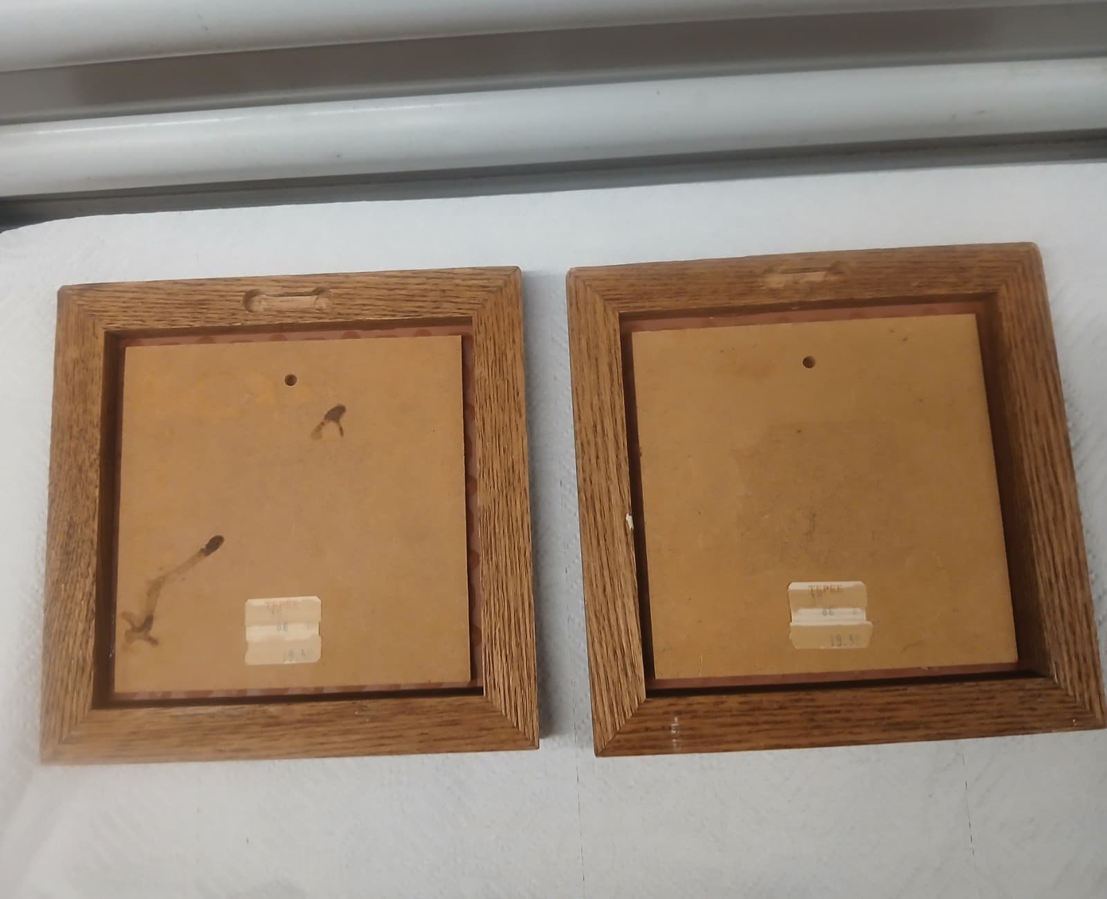 Pair Of Vintage Teissedre Tile Designs  Trivets Wall Art Horses Cowboys 7"×7" 2