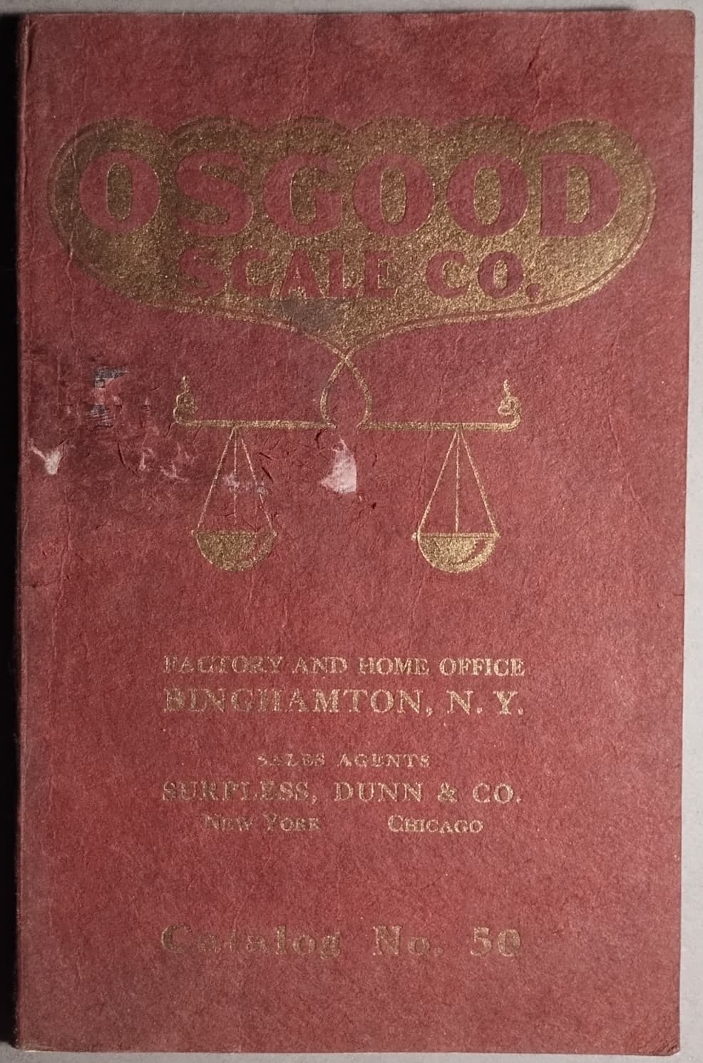 1910 Osgood Scale Co. Binghamton NY Standard Scales Catalog #50 B1-82