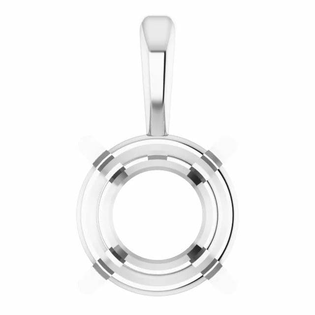 14K Gold Round Pre-Notched Pendant Basket Setting 3mm-10.5mm 3