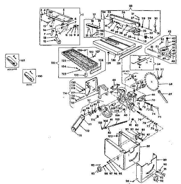 Arbor Bearings Set of 2 Sears Craftsman 10" Belt Drive Table Saw 3509 113.xxxx 4