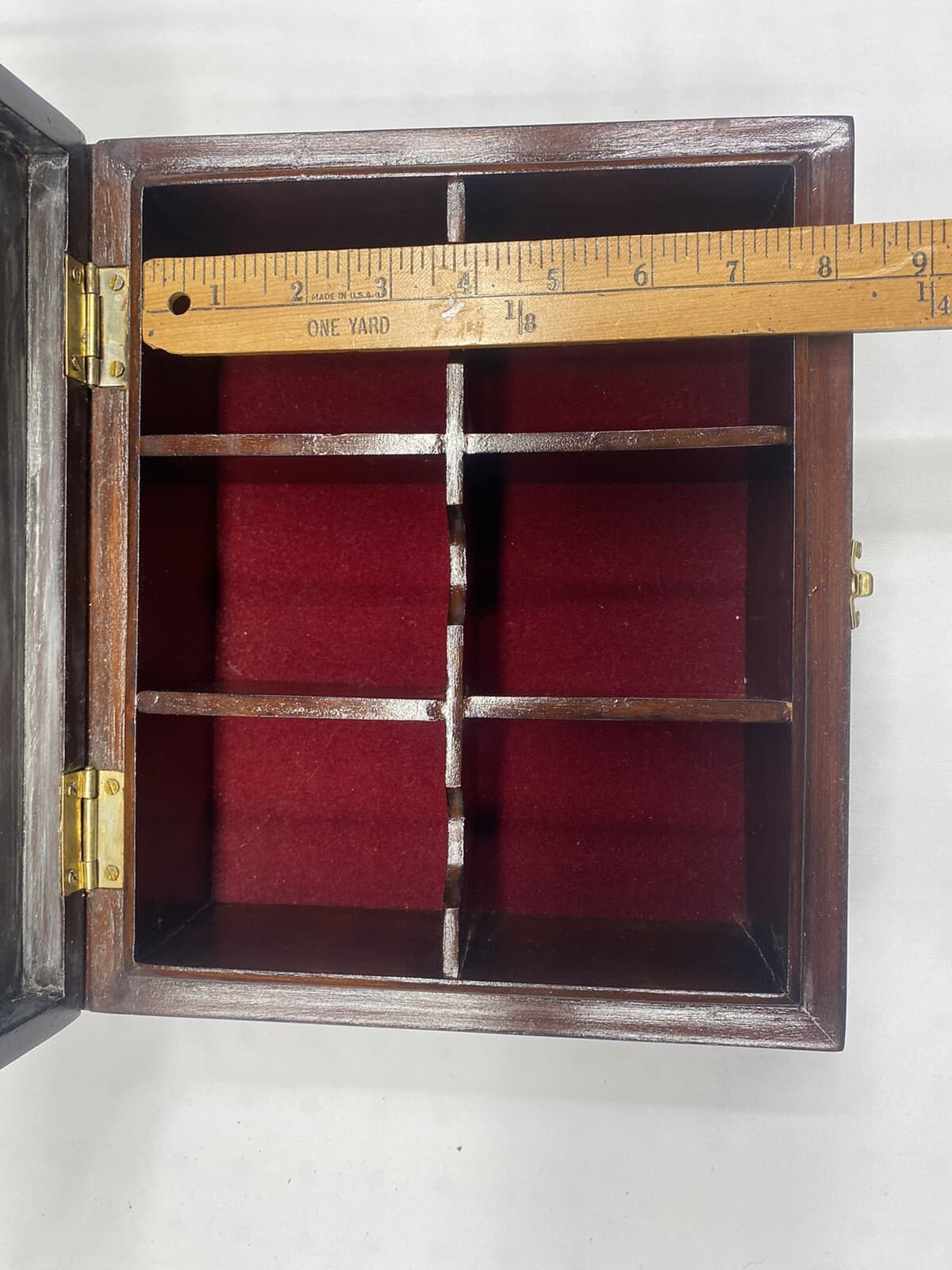 INDONESIAN COPPER BATIK TJAP STAMP ON WOODEN BOX 4