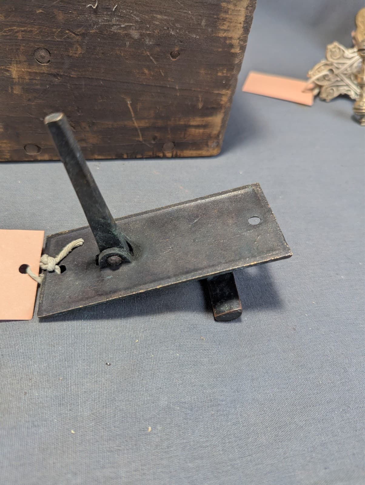 Antique Cast Bronze Door Bell Lever Eastlake Victorian 4 1/2"Tall 5