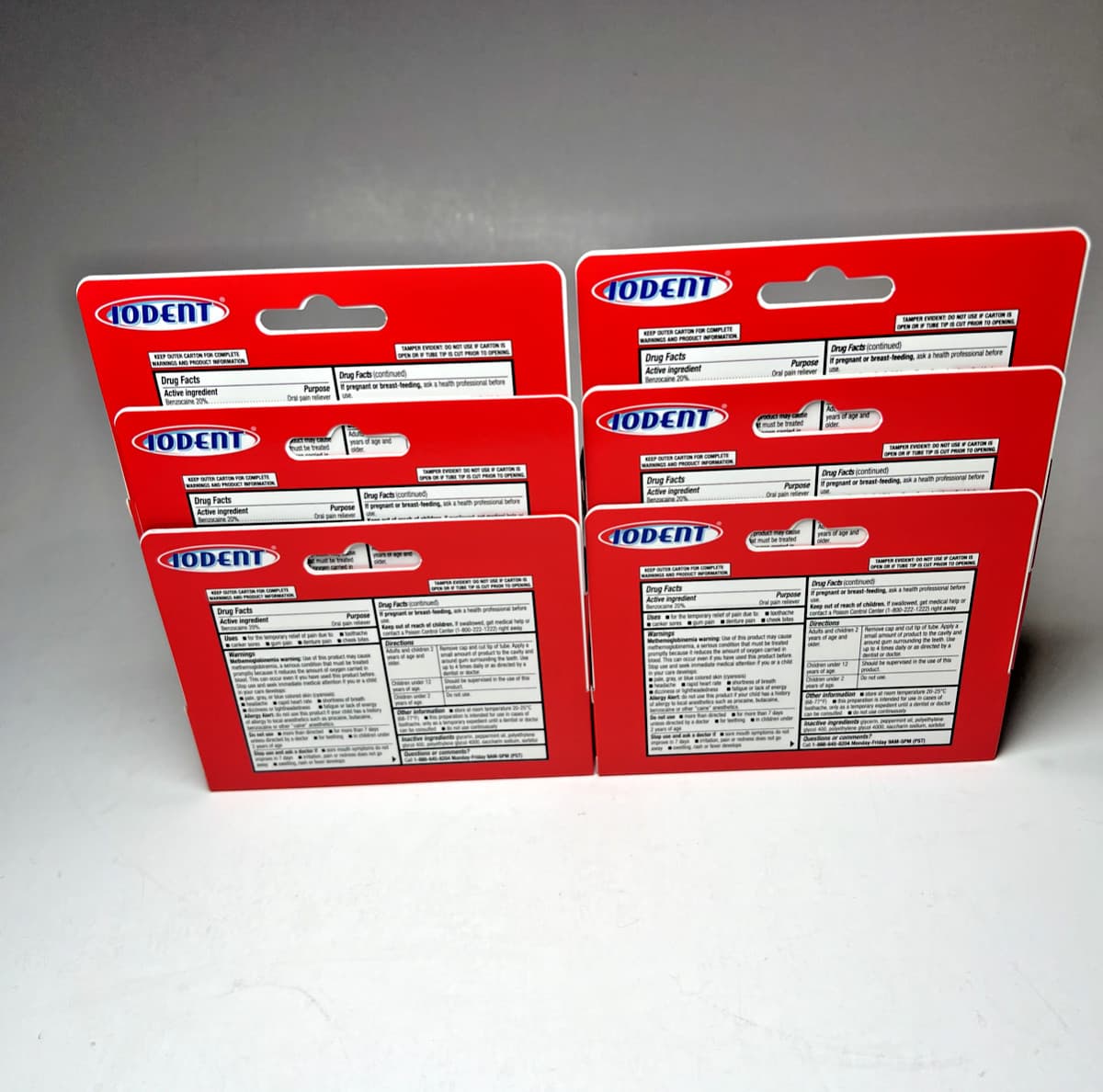 6 Pack! Iodent Maximum Strength Oral Analgesic Gel (Oral Pain Relief) 3