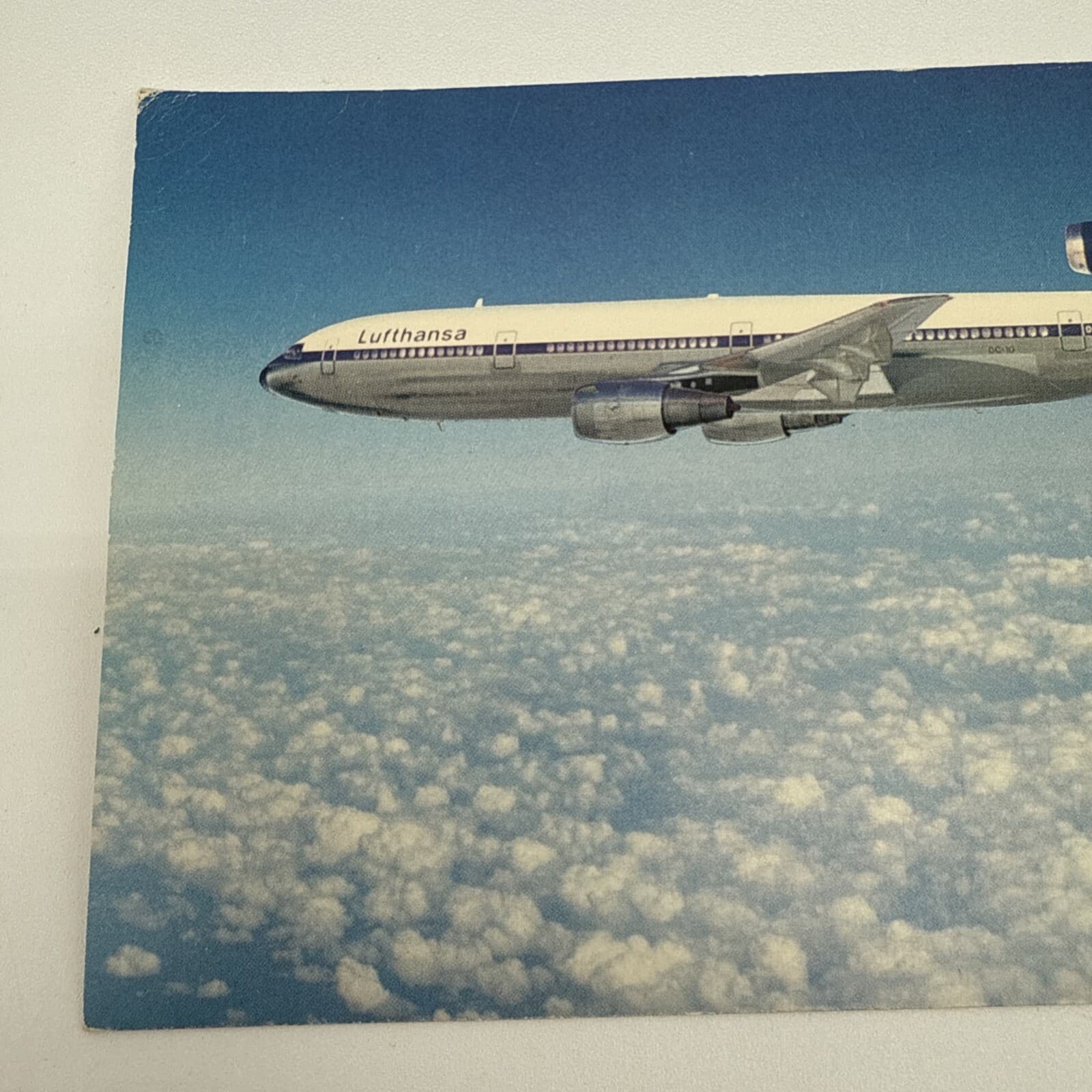 Vintage Lufthansa McDonnell Douglas DC 10 Continental Postcard 3