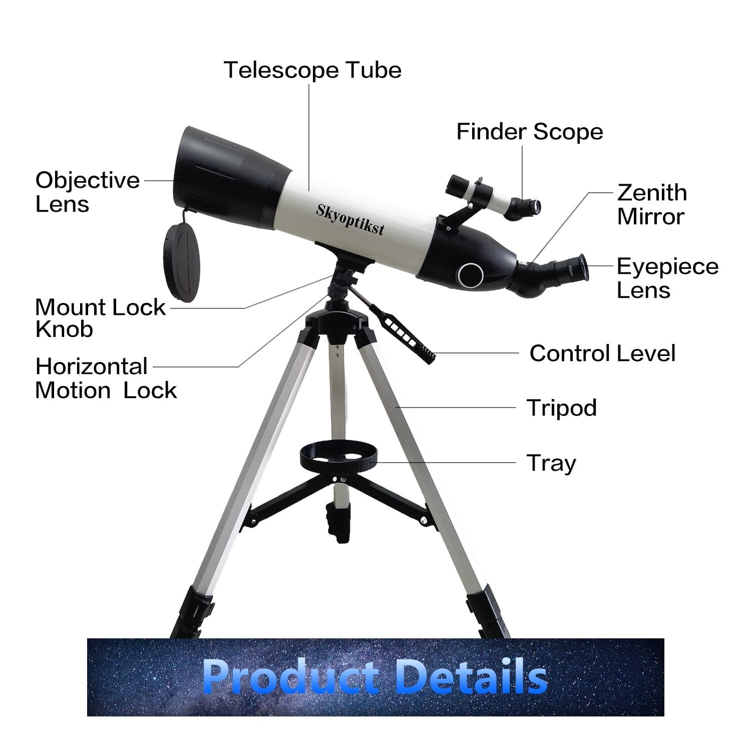 500x90 professional Refractor Astronomical Telescope Fully Multi-Coated US stock 5