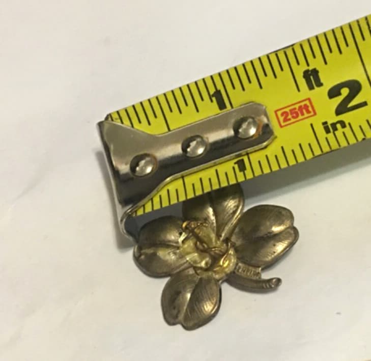 Vintage Sterling Silver 925 Four Leaf Clover Ships Anchor Lucky Pin Brooch 5