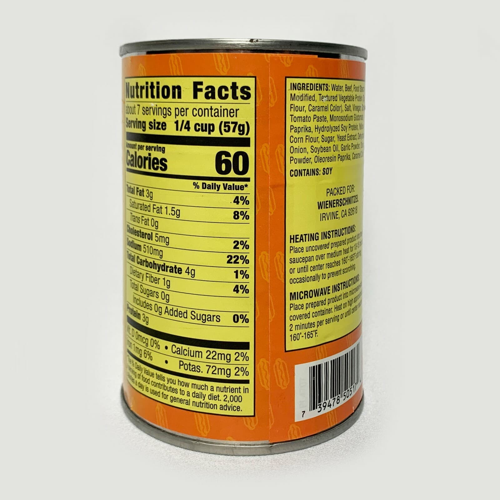 Wienerschnitzel Chili Sauce w/ Meat Secret Recipe Hot Dog Cans - 3 Pack 3