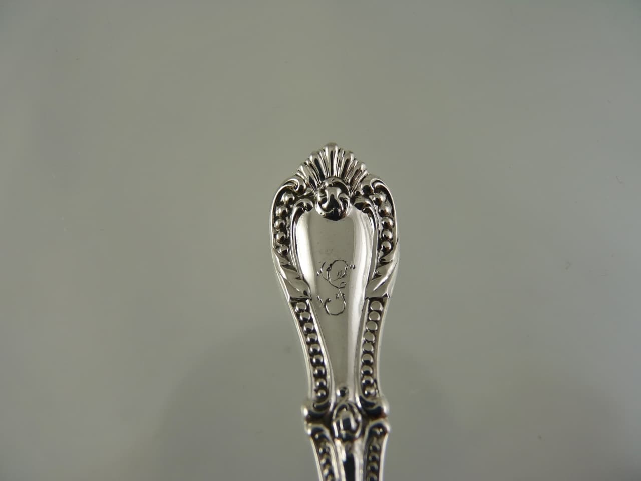 unknown BEADED BORDER 5 O'CLOCK SPOON BY BIRKS RODEN "S" 2