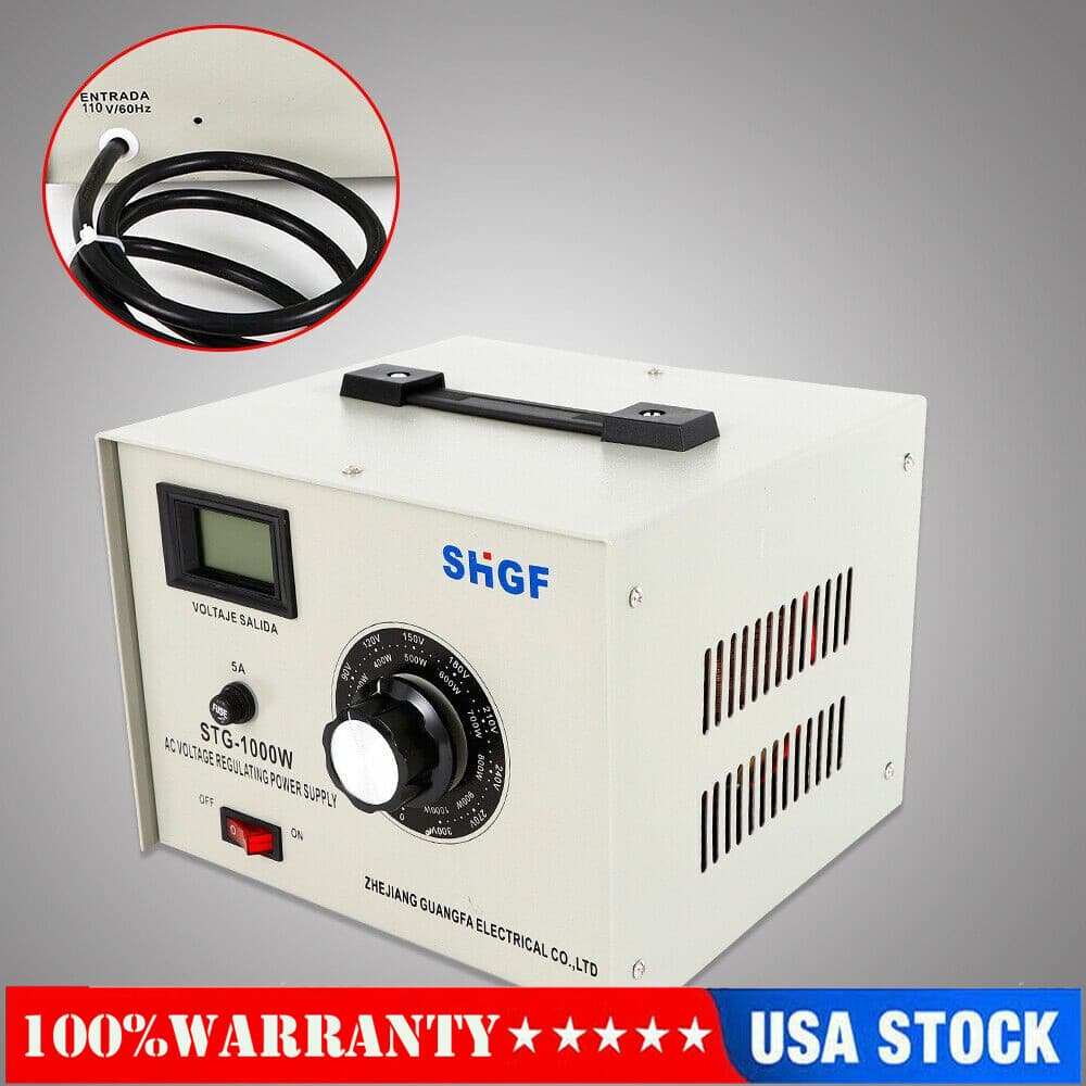 110V 0-300V STG-1000W Variac Autotransformer Voltage Regulator Power Supply AC