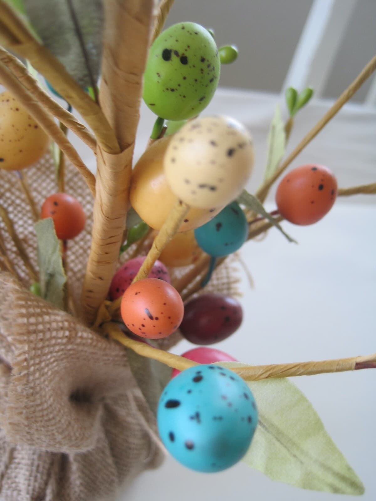 Easter Egg Tree W/ Burlap Base 18" GUC 3