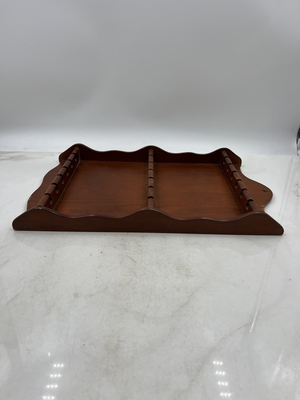 Vintage Wooden Wall Display Rack Shelf 18 Slot Spoon Storage Collectible Holder 3