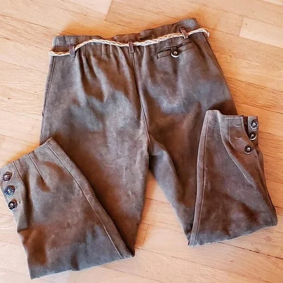 Authentic Octoberfest embroidered Lederhose, Waist 30inch 3