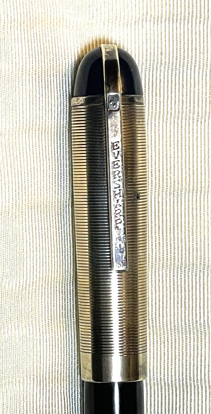 VINTAGE 1940'S EVERSHARP SKYLINE FOUNTAIN PEN - 14K NIB - 14 K GF CAP UNRESTORED 6