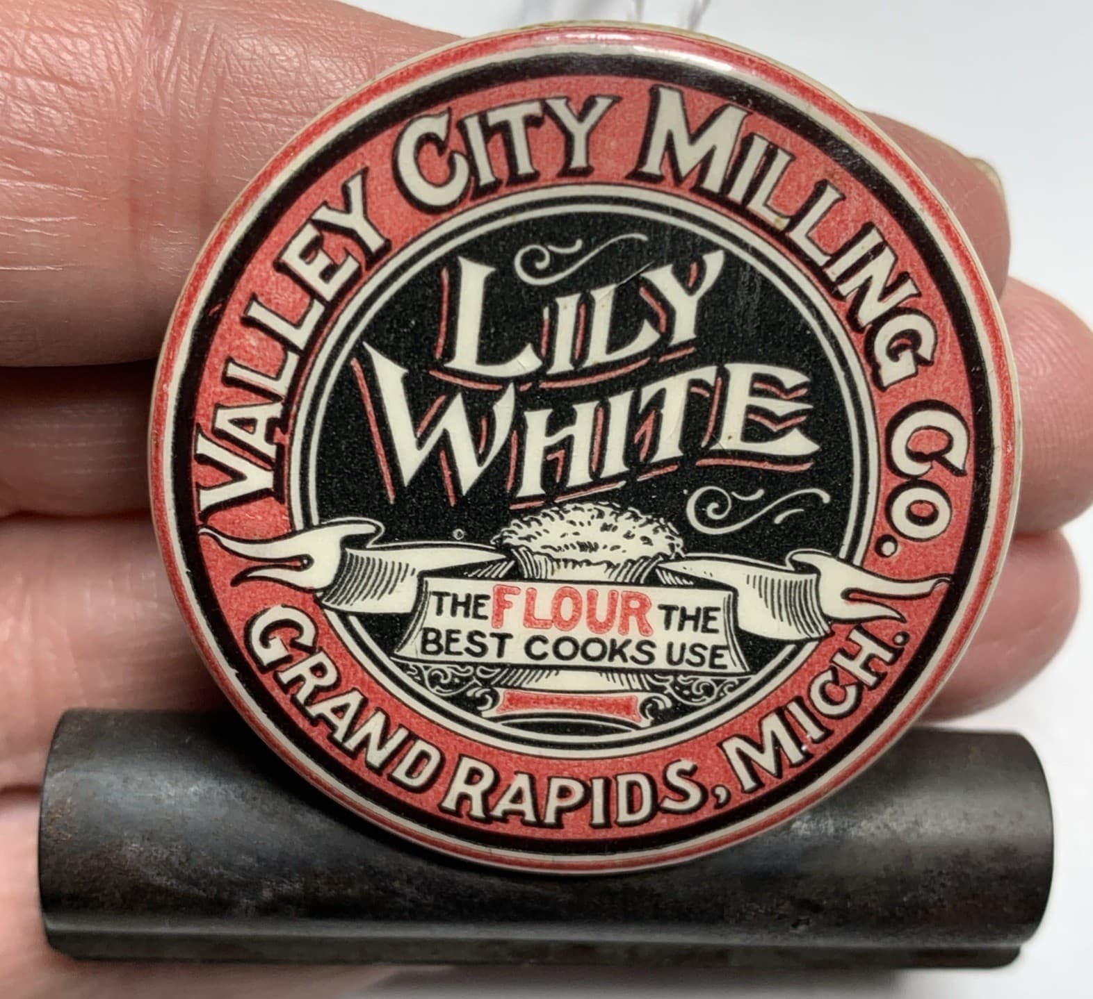 Lily White Flour Celluloid Advertising Clip Grand Rapids Michigan
