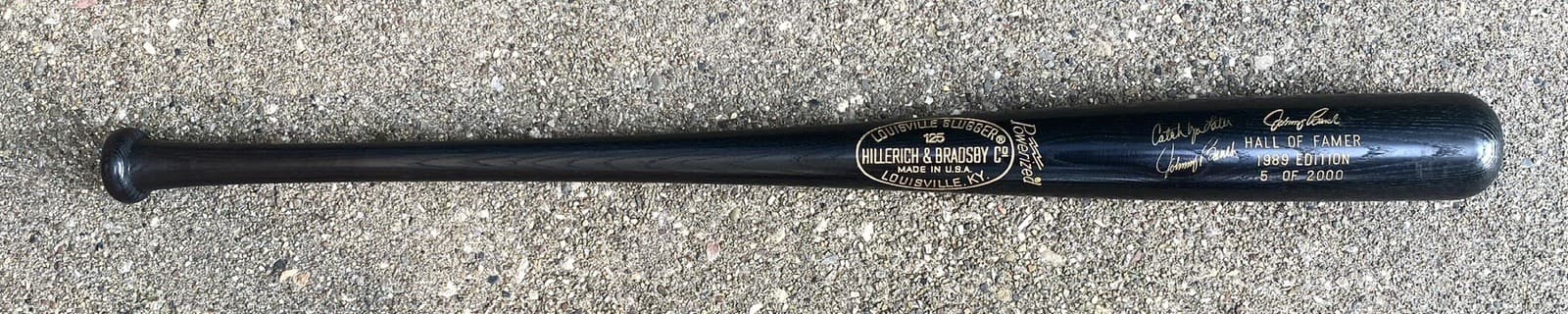 JOHNNY BENCH HOF Bat Signed in Gold ‘Catch Ya Later’  #5/2000 1989 JSA 5