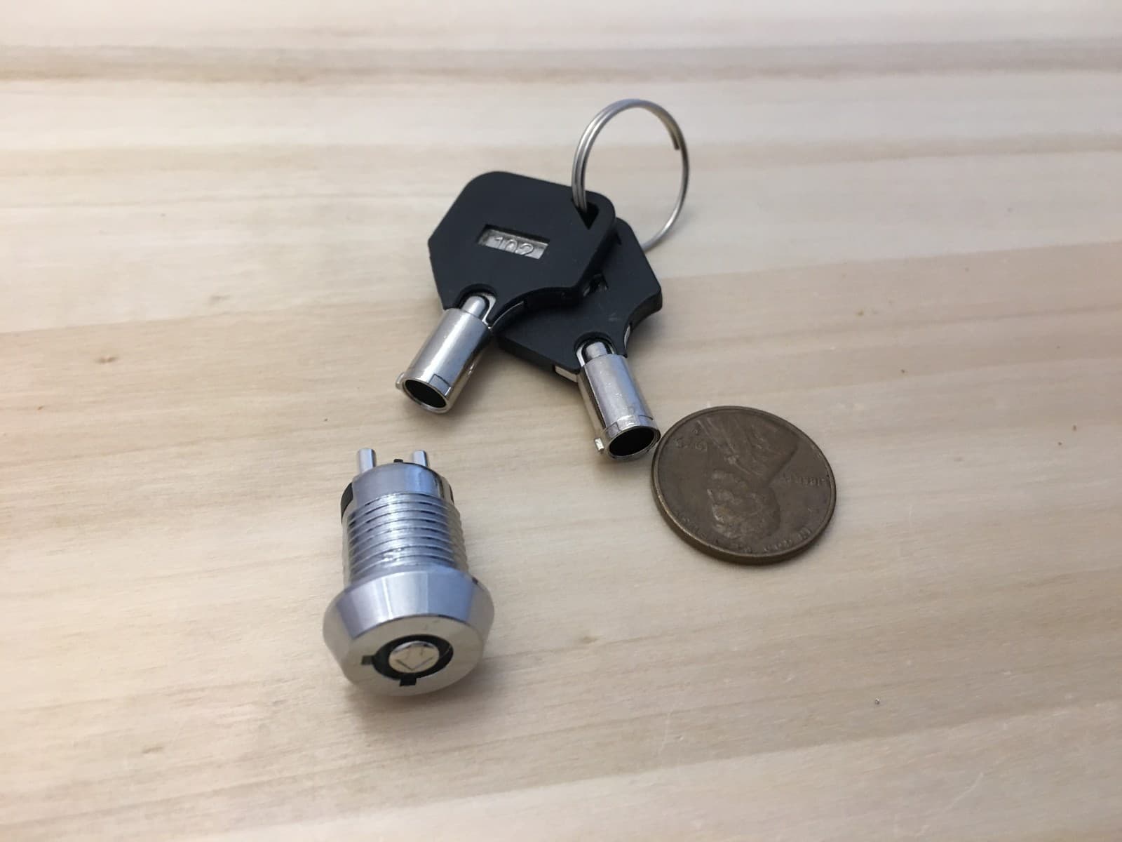 8 sets Key Ignition 12mm Switch OFF-ON Lock metal lock security C33 2