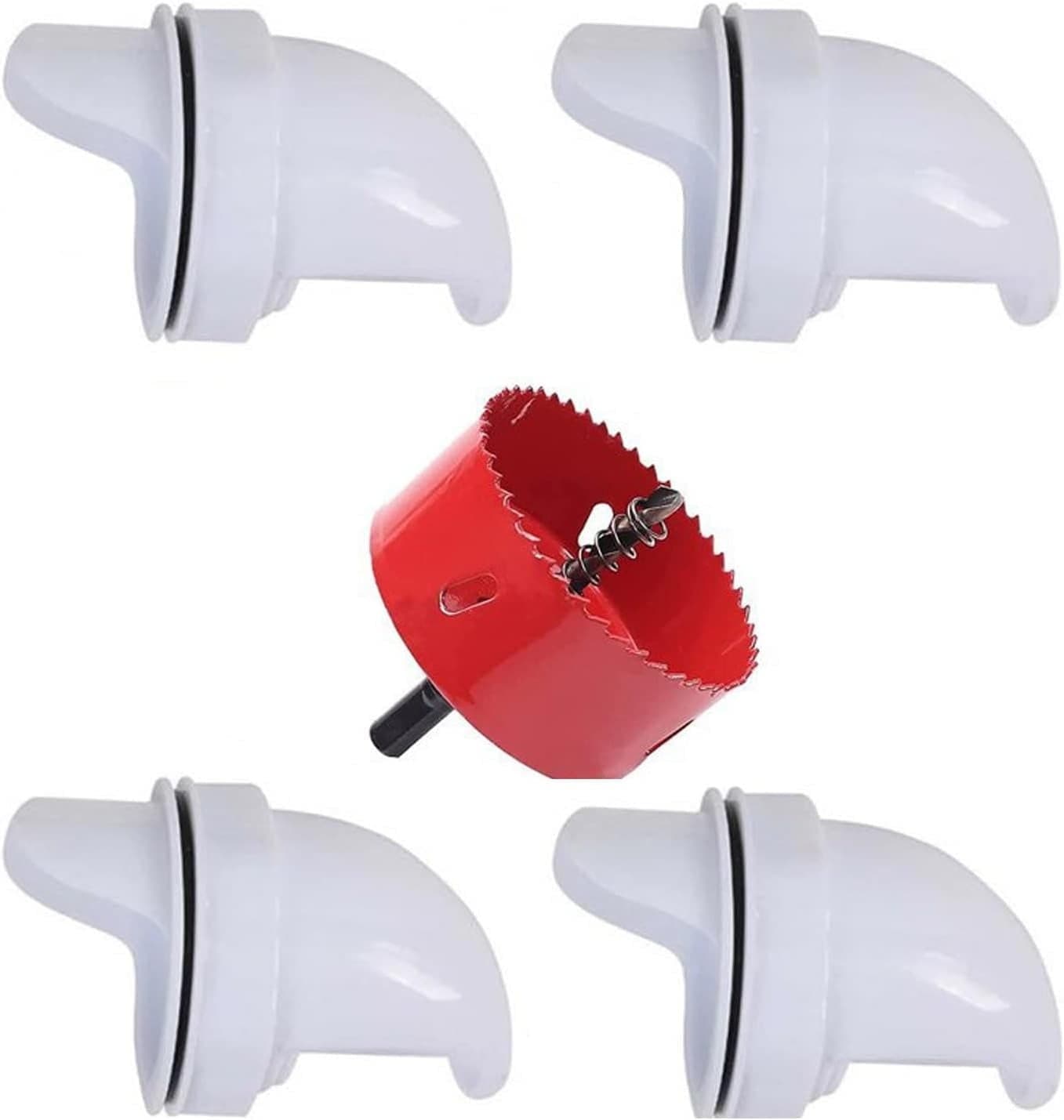 DIY Automatic Chicken Feeders No Waste Rain Proof Poultry Feeder W/ 4 port